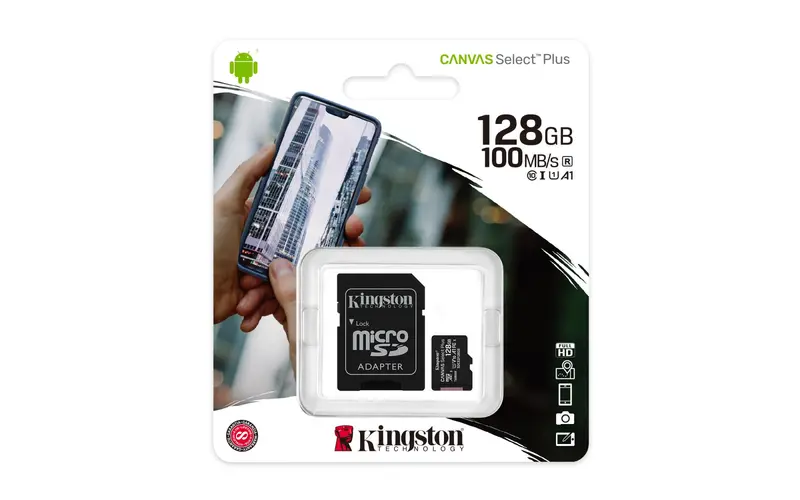 128 GB microSDXC canvas select plus
