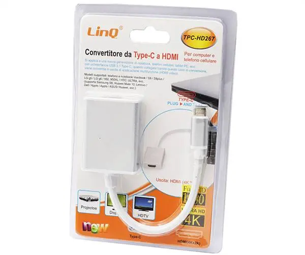 ADATTATORE CONVERTITORE DA TYPE-C A HDMI PN