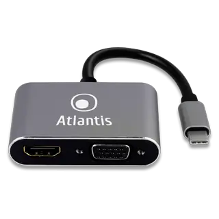 ADATTATORE TYPE-C A HDMI+VGA ATLANTIS A04-TC_HDMI+VGA
