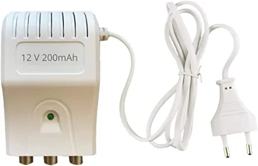 Alimentatore Antenna Tv 2 Uscite Stabilizzato 12V 200mA con connettori F
