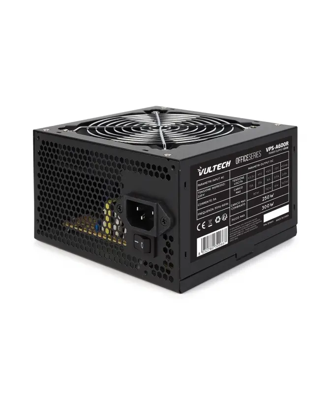 ALIMENTATORE PC 300W REALI 12CM  VULTECH MOD.A600R