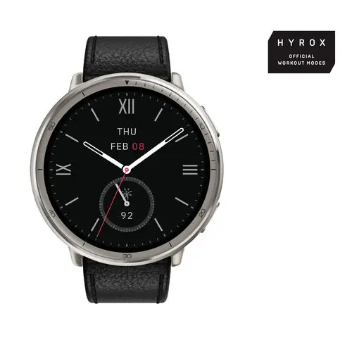 Amazfit Active 2 Round Premium secondo cinturino rosso in silicone Vetro zaffiro con display AMOLED Pagamento contactless Durata della batteria fino a 10 giorni 5 sistemi satellitari & mappe offline