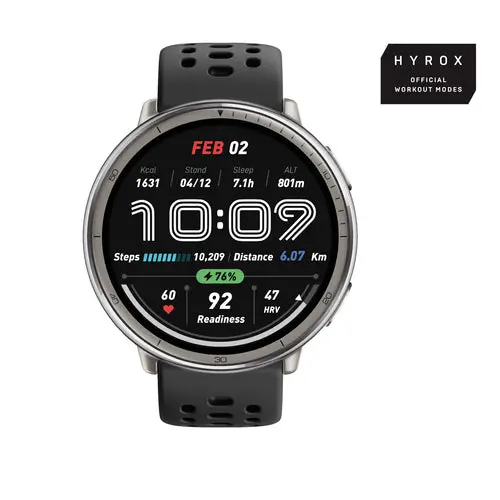 Amazfit Active 2 Round smartwatch e orologio sportivo display AMOLED 5 sistemi satellitari & mappe offline BioTracker™ 6.0 PPG per dati precisi su salute e fitness
