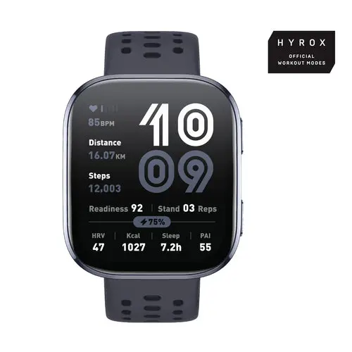 Amazfit Bip 6 Black 5 cm (1.97") AMOLED Digitale 390 x 450 Pixel Touch screen Nero GPS (satellitare)