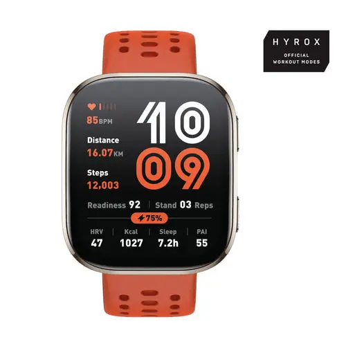 Amazfit Bip 6 Red 5 cm (1.97") AMOLED Digitale 390 x 450 Pixel Touch screen Oro GPS (satellitare)