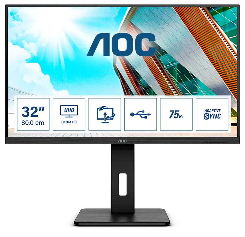 AOC MONITOR 31,5 LED VA UHD 16