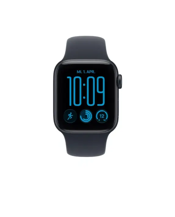 Apple Watch SE 3 GPS 40mm Midnight Aluminium Case with Navy Blue Sport Band - M/L