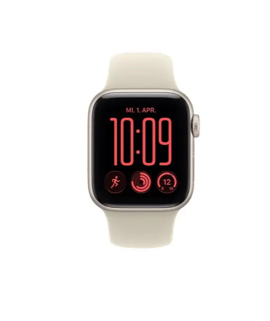 Apple Watch SE 3 GPS 40mm Starlight Aluminium Case with Sand Sport Band - S/M