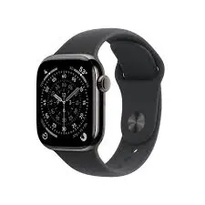 APPLE WATCH SERIES 11 GPS + CELLULAR 42MM SLATE TITANIUM CASE WITH BLACK SPORT BAND S/M MF8R4W