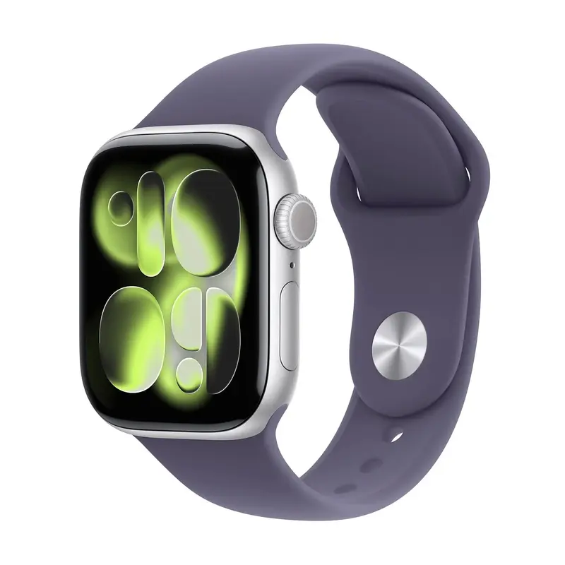 APPLE WATCH SERIES 11GPS42MMSILVER ALUMINIUM CASE WITH PURPLE FOG SPORT BAND, M/L