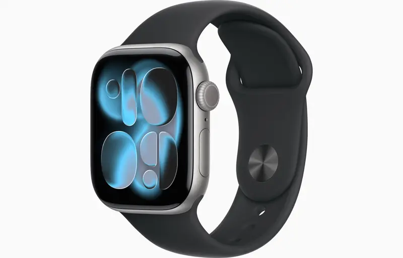 APPLE WATCH SERIES 11GPS42MMSPACE GREY ALUMINIUM CASE WITH BLACK SPORT BAND, M/L