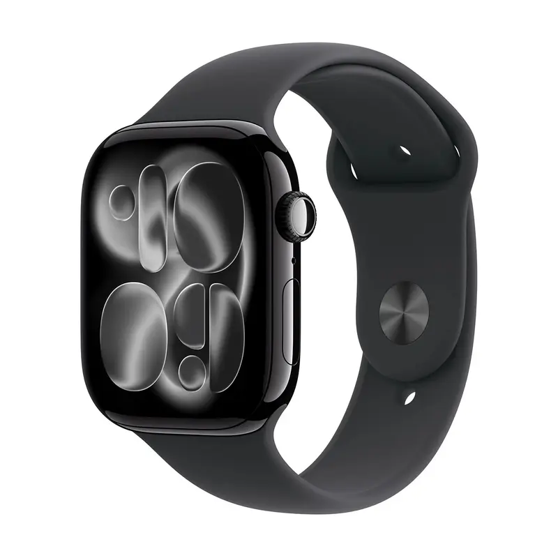 APPLE WATCH SERIES 11GPS46MMJET BLACK ALUMINIUM CASE WITH BLACK SPORT BAND, M/L