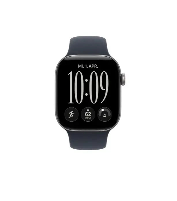 Apple Watch Series 12 GPS 42mm Cassa in alluminio grigio siderale con cinturino Sport blu navy - S/M