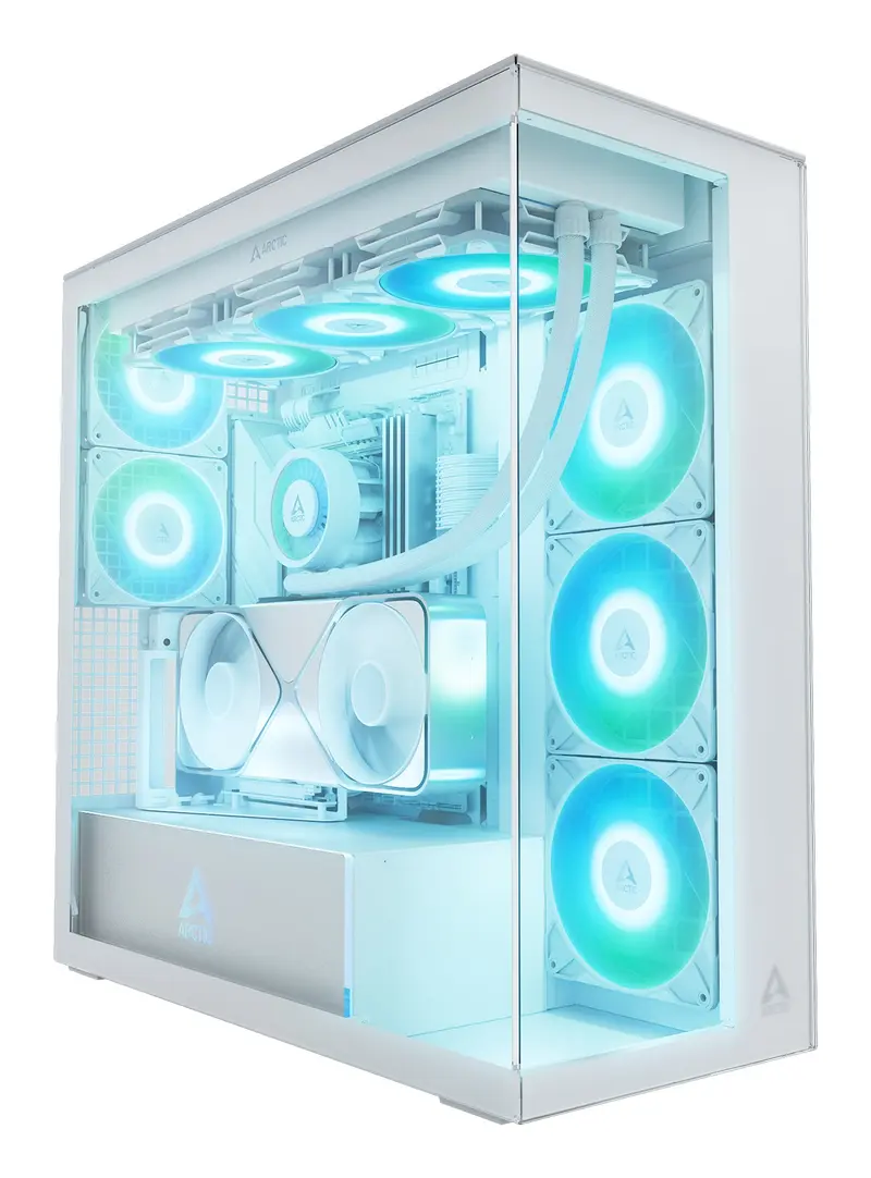 ARCTIC Xtender VG White (Clear Glass) Midi Tower Bianco