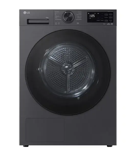 Asciugatrice LG RT80X7B con tecnologia a pompa di calore dual inverter, nera, 8 kg
