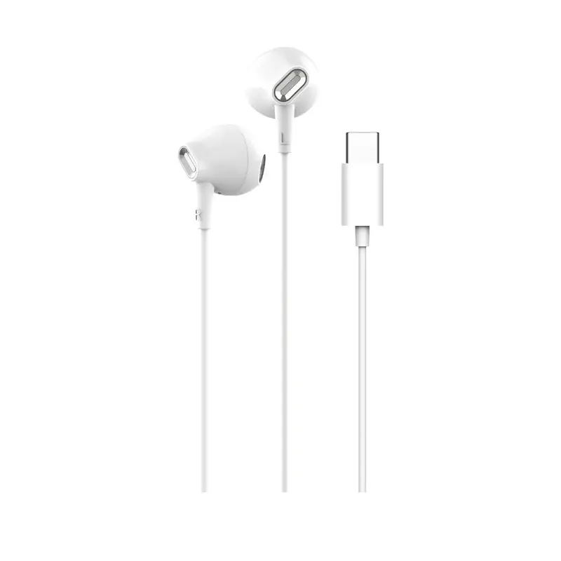 Auricolari a Filo "Fine Pro" con connettore usb-c Puro bianco