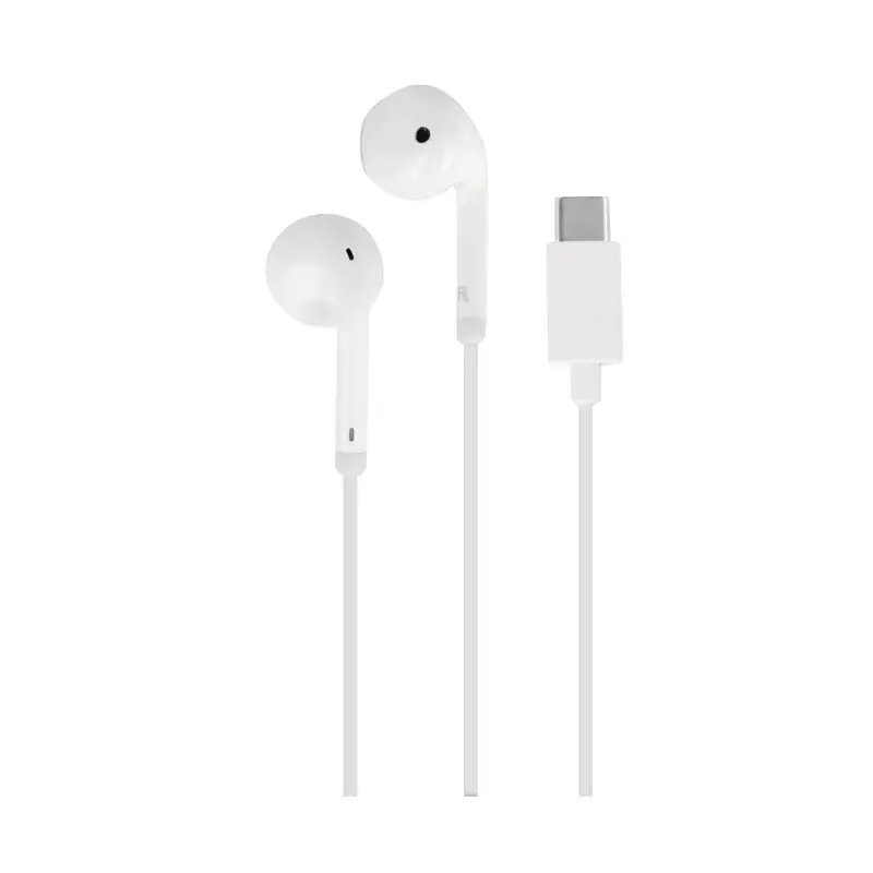 Auricolari Bianco a Filo remote control con connettore usb-c Puro
