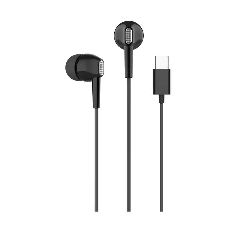 Auricolari Nero a Filo "Fine" con connettore usb-c Puro