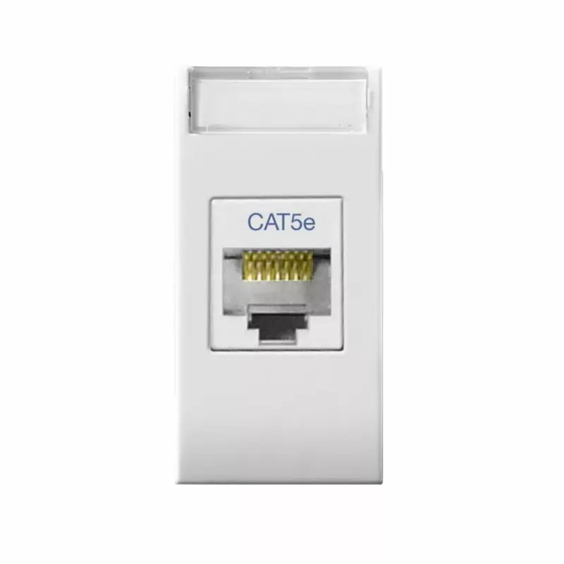 AVE Presa RJ45 CAT5E UTP - non schermata - Domus S44 colore RAL 9010 - finitura lucida - 1 Mod. 441027C5E