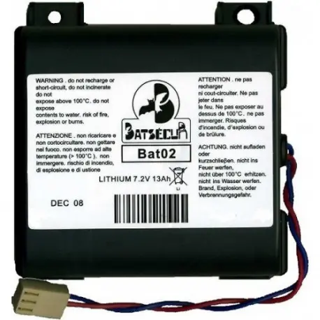 BATSECUR BAT02 Batteria Litio 7,2 V 13 Ah – BATLi02