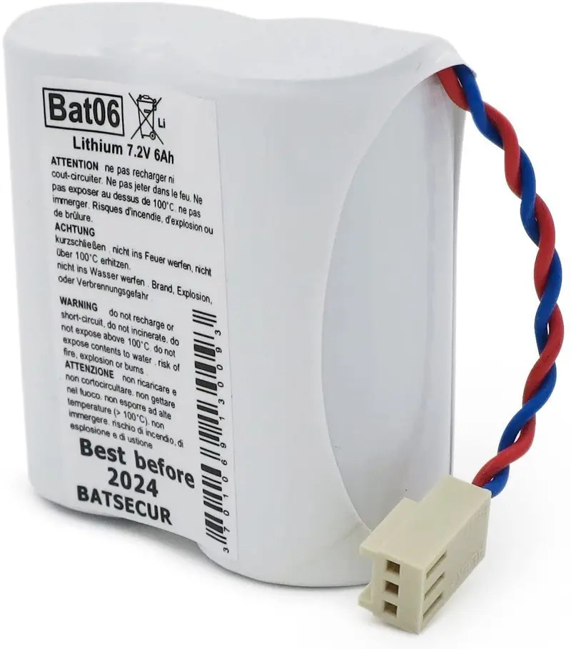 BATSECUR BAT06 Batteria Litio 7,2 V 6 Ah – Compatibile BATLi06