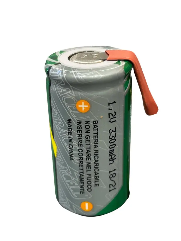 Batteria 1,2 V Ni-MH 3,3 Ah Extracell con lamella