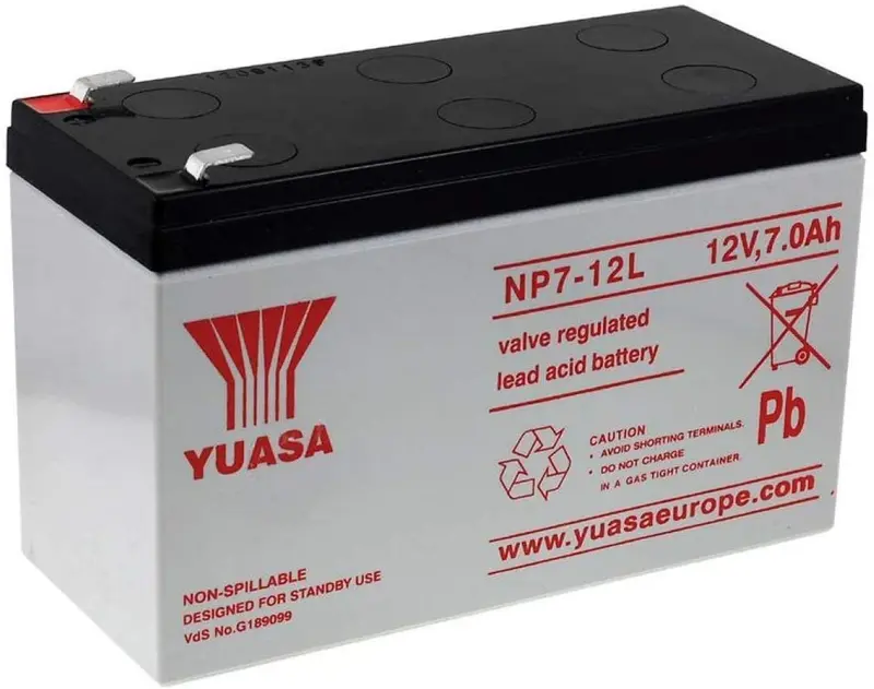 Batteria AGM Yuasa NP7-12L 12 V 7 Ah Faston 6,3mm