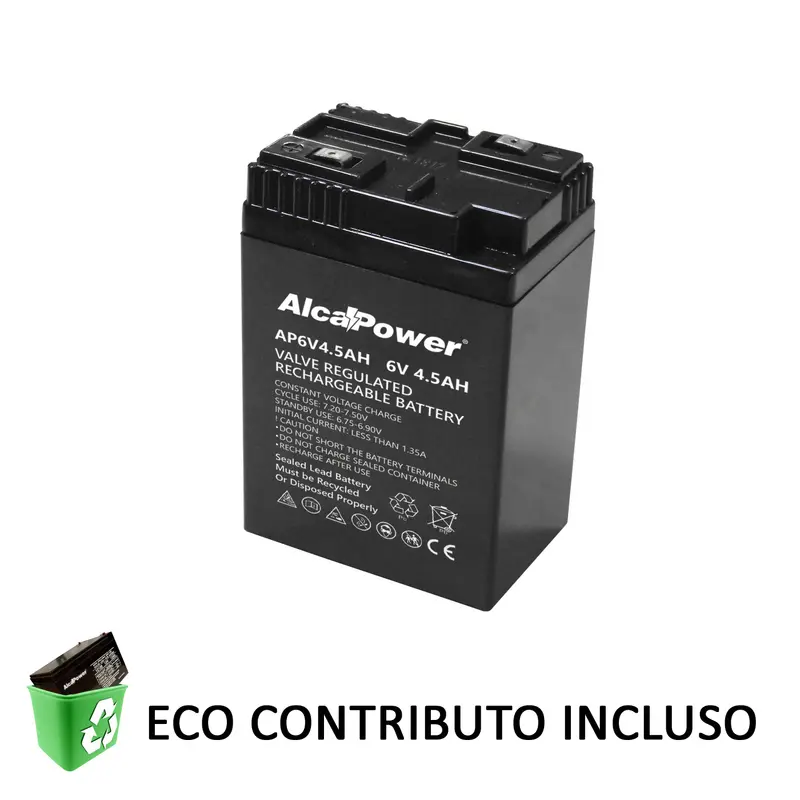 Batteria al piombo AlcaPower 6 V 4 Ah