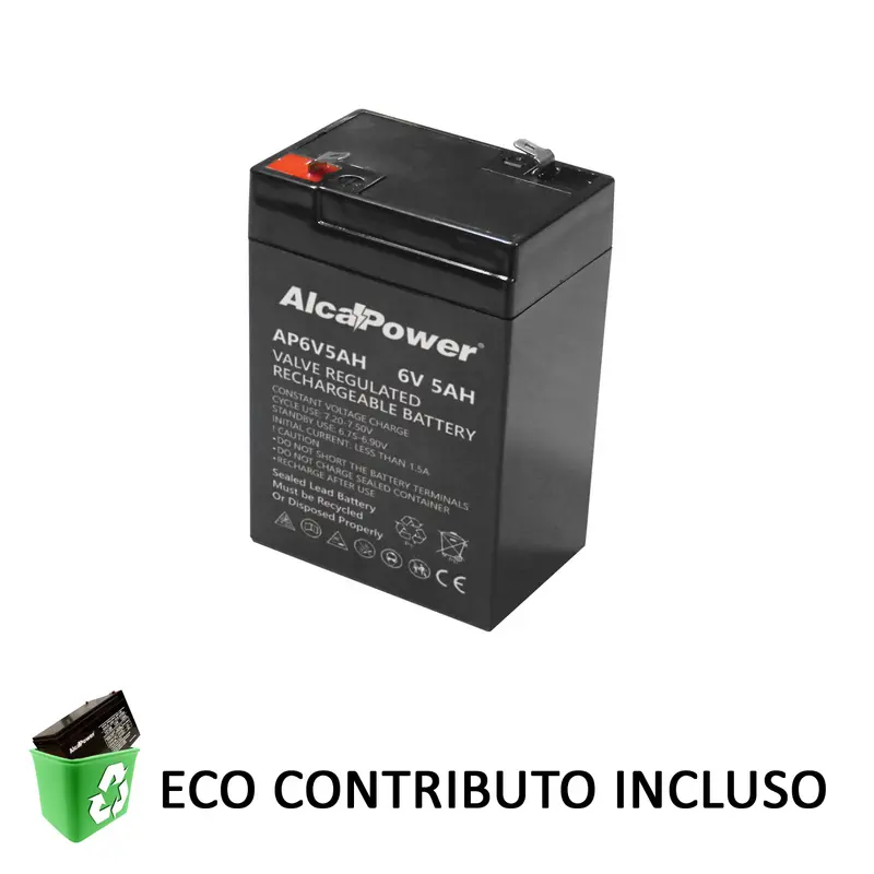 Batteria al Piombo AlcaPower AP6V5AH – Ermetica 6 V 5 Ah