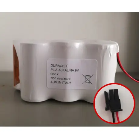 Batteria alcalina MN1400 6xc con connettore sirena tecsa horner