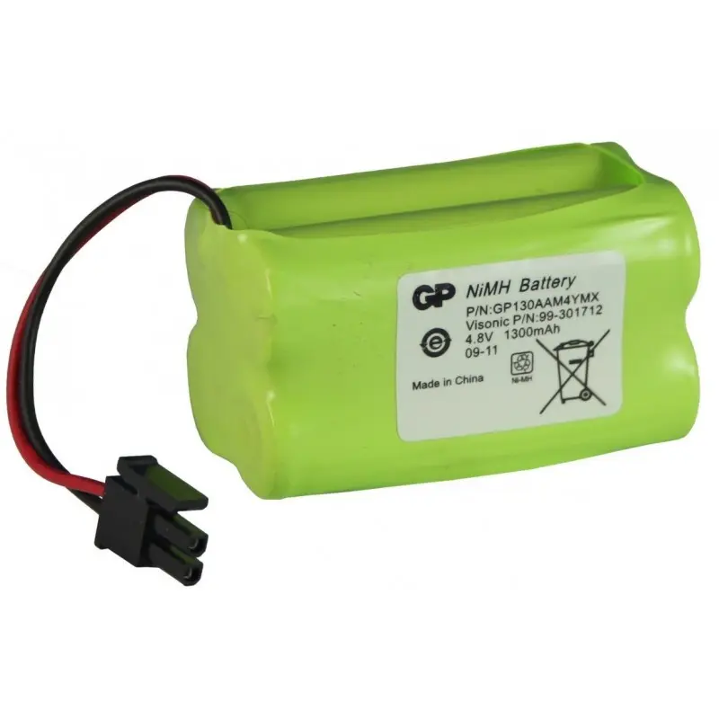 BATTERIA ALLARME Ni-MH 4,8 V 1700 mAh + Connettore compatibile VISONIC