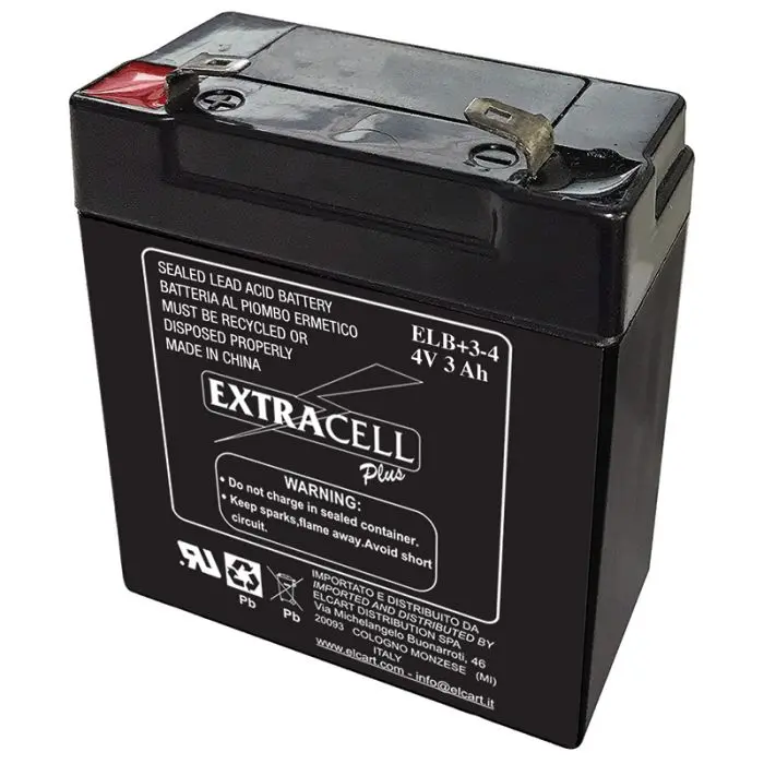 Batteria Extracell piombo 4 V 3 Ah plus elb+3-4