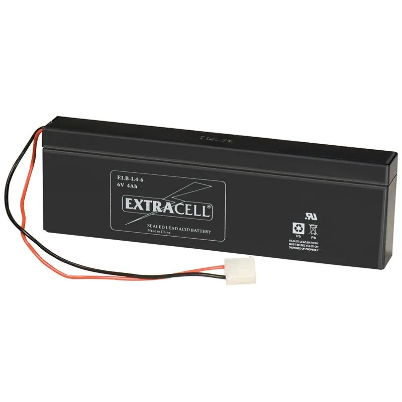 Batteria Extracell piombo 6 V 4,0 Ah attacco beghelli