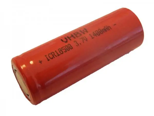 Batteria Li-ion 3,6 V 1400 mAh 18500