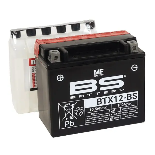 Batteria Moto BS Battery BTX12-BS 12 V 10 Ah AGM