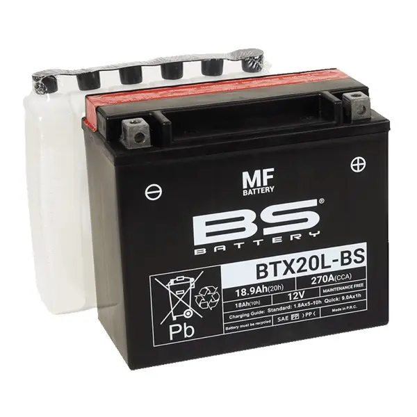 Batteria Moto BS Battery BTX20L-BS 12 V 18 Ah AGM