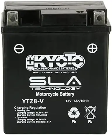 Batteria Moto Kyoto GTZ8-V 12 V 7 Ah AGM