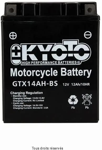 Batteria Moto Kyoto YTX14AH-BS 12 V 12 Ah AGM