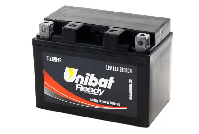 Batteria Moto Unibat CTZ12S 12 V 11 Ah AGM