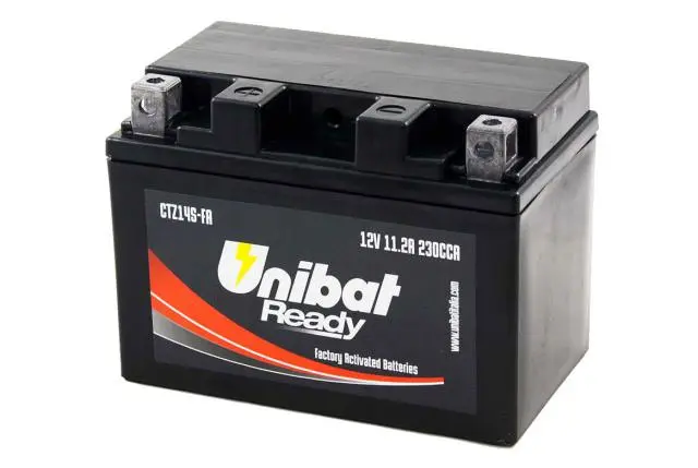 Batteria Moto Unibat CTZ14S 12 V 11,2 Ah AGM