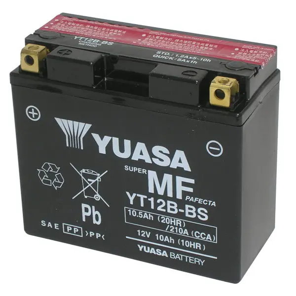 Batteria Moto Yuasa YT12B-BS 12 V 11 Ah AGM