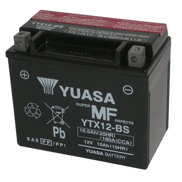 Batteria Moto Yuasa YTX12-BS 12 V 10 Ah AGM