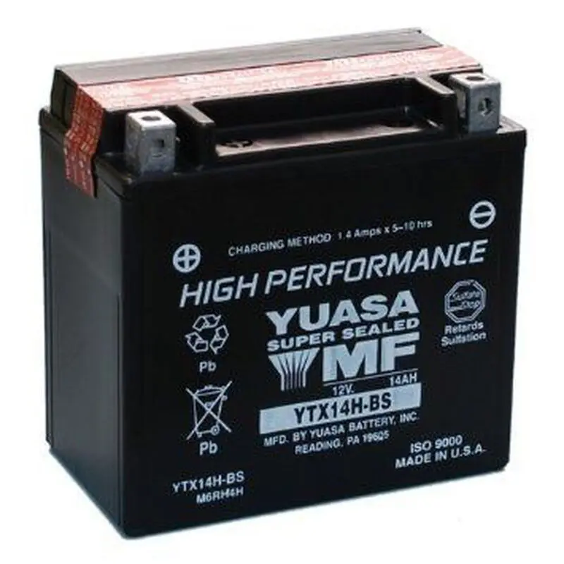 Batteria Moto Yuasa YTX14H-BS 12 V 12 Ah AGM
