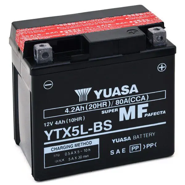 Batteria Moto Yuasa YTX5L-BS 12 V 4 Ah AGM