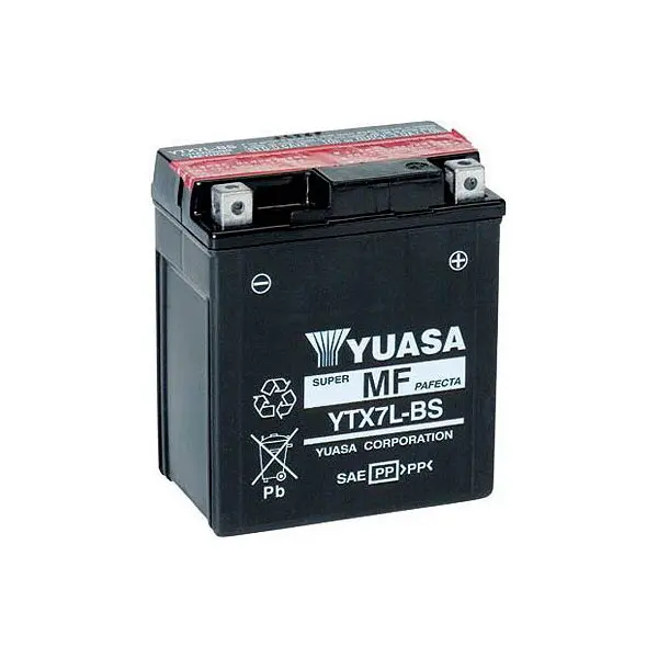 Batteria Moto Yuasa YTX7L-BS 12 V 6 Ah AGM