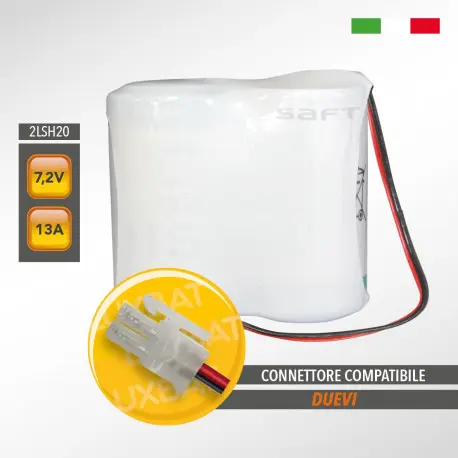 Batteria per antifurto litio 7,2 V 13 Ah d duevi