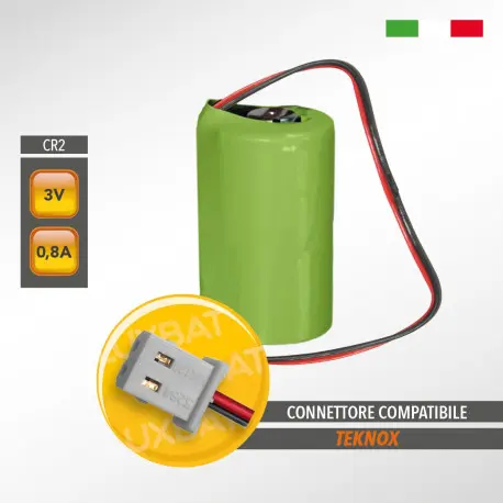 Batteria per antifurto litio CR2 3 V tecnox PI03LIC2