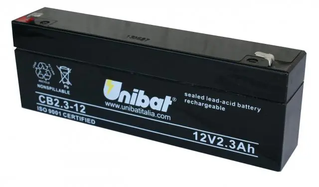 Batteria ricaricabile tecnologia vlra-AGM 12volt 2,3 Ah