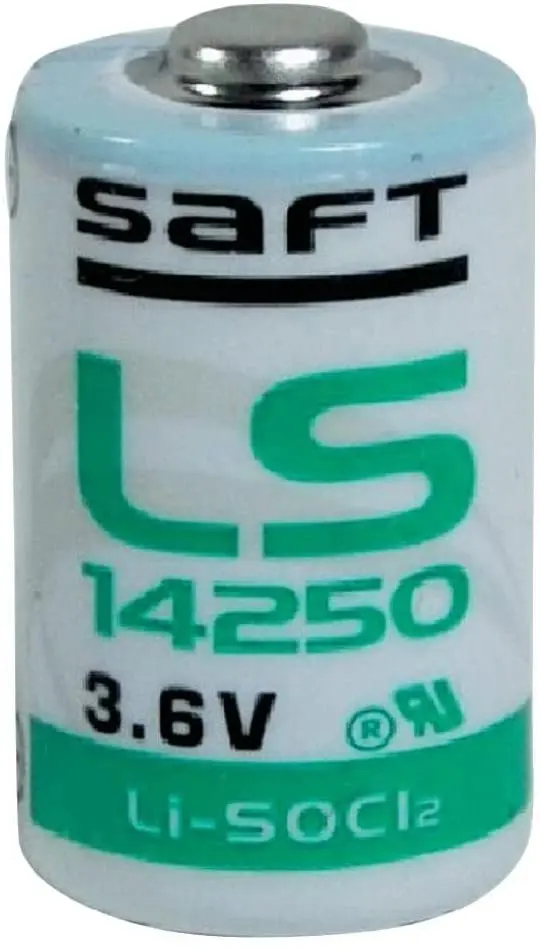Batteria SAFT LS14250 3,6 V 1,2 Ah 1/2AA con Polo