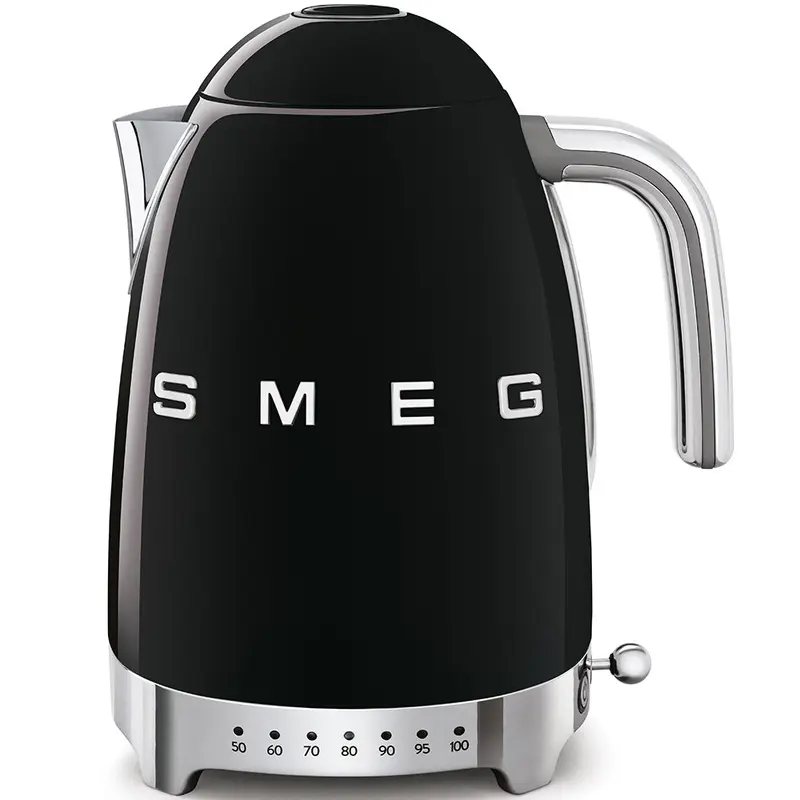 Bollitore SMEG 50's Style nero lucido 7 impostazioni temperatura